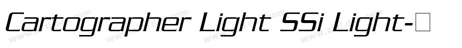 Cartographer Light SSi Light字体转换